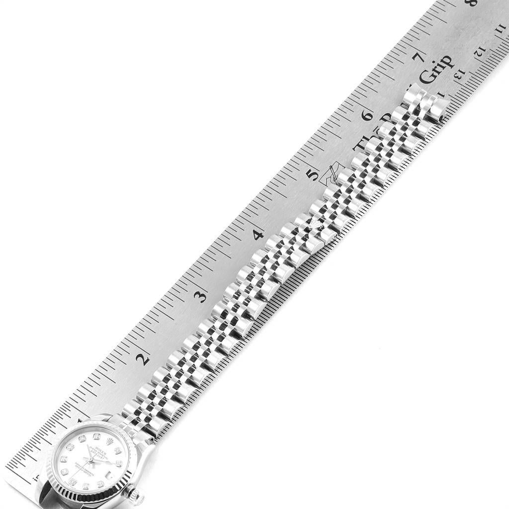 Rolex Datejust Steel White Gold Diamond Dial Ladies Watch 179174 5