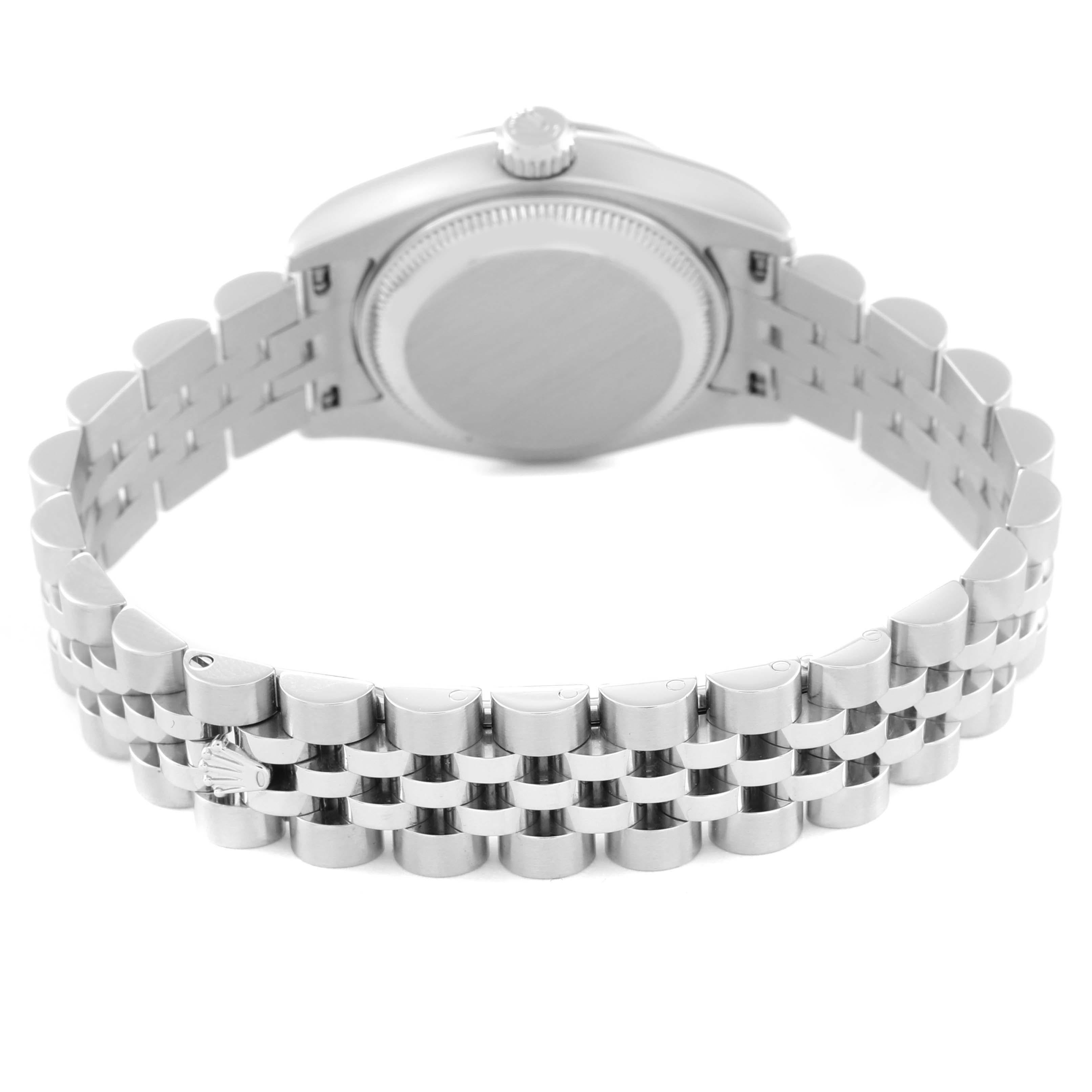 Rolex Datejust Steel White Gold Diamond Dial Ladies Watch 179174 5