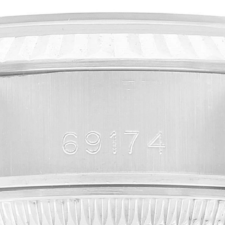 Rolex Datejust Steel White Gold Diamond Dial Ladies Watch 69174 3