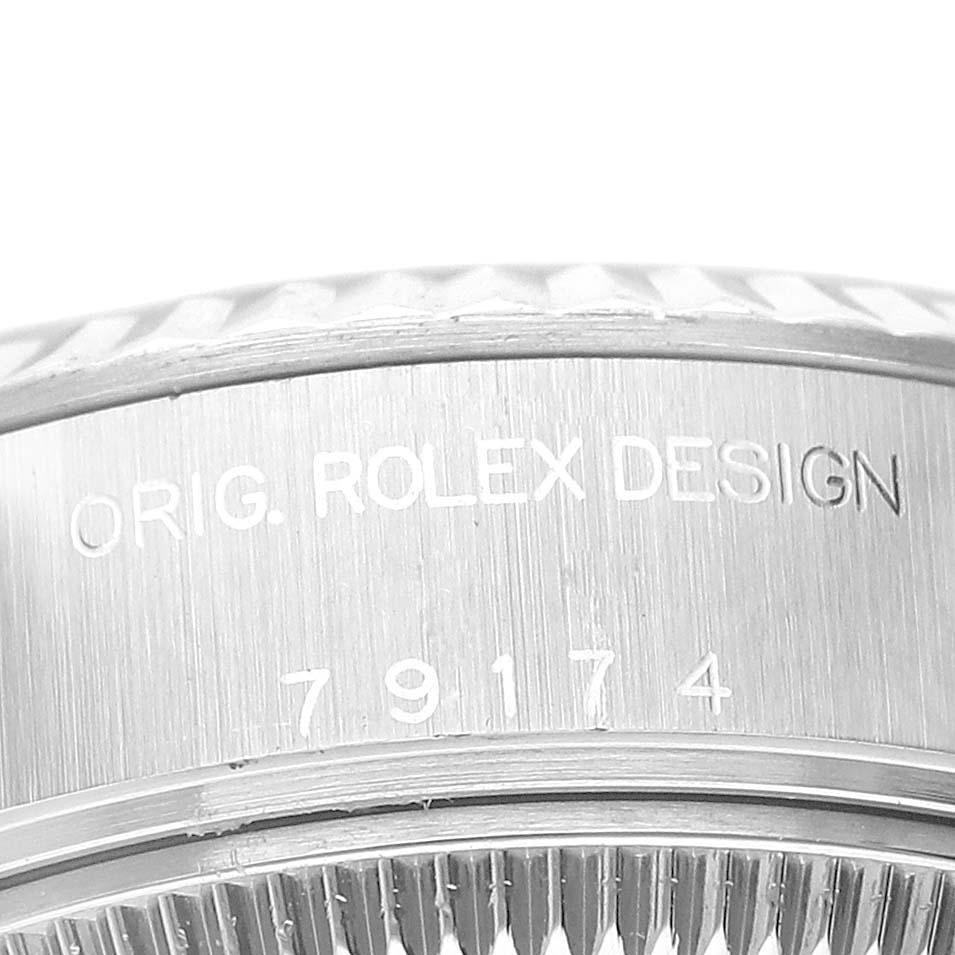 Rolex Datejust Steel White Gold Diamond Dial Ladies Watch 79174 3