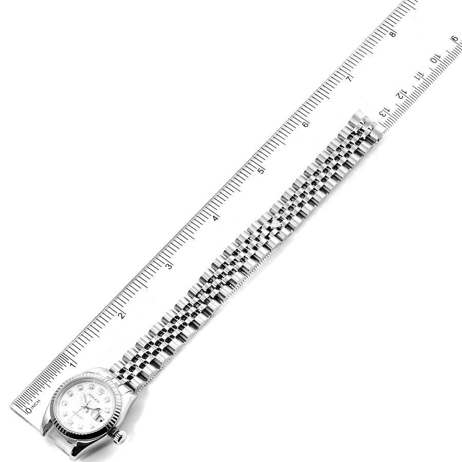 Rolex Datejust Steel White Gold Diamond Ladies Watch 179174 Box Papers For Sale 6