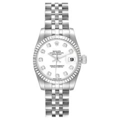 Rolex Datejust Steel White Gold Diamond Ladies Watch 179174