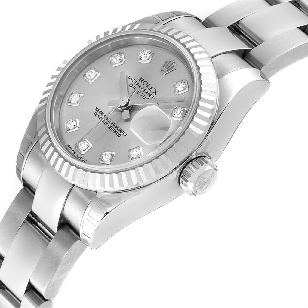 Rolex Datejust Steel White Gold Diamond Ladies Watch 179174 Unworn 1