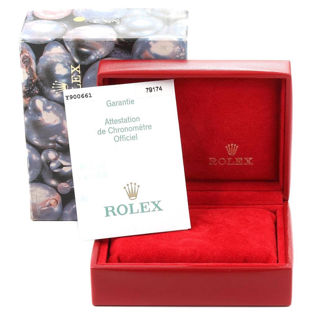 Rolex Datejust Steel White Gold Diamond Ladies Watch 79174 Box Papers 8