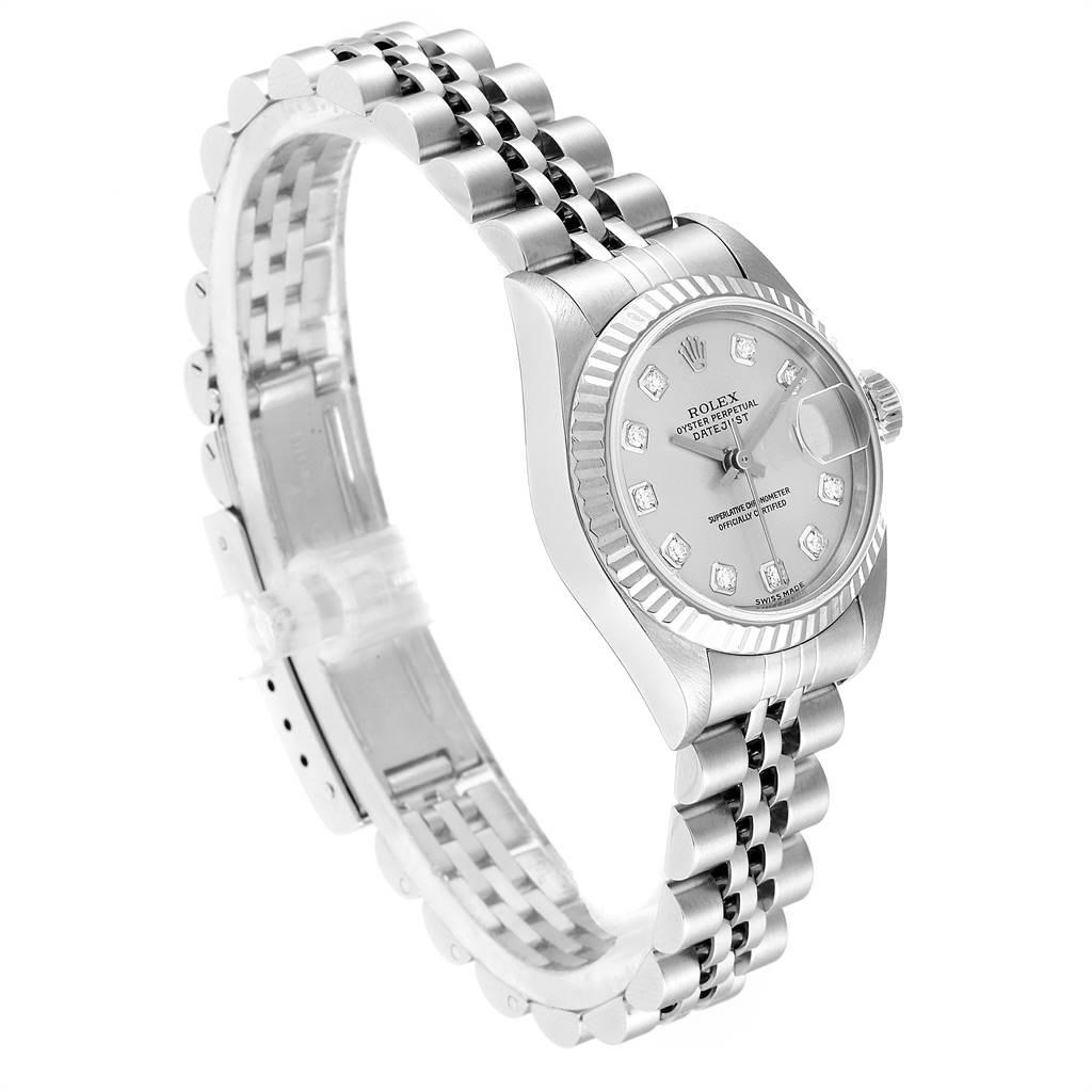 Rolex Datejust Steel White Gold Diamond Ladies Watch 79174 Box Papers In Excellent Condition In Atlanta, GA