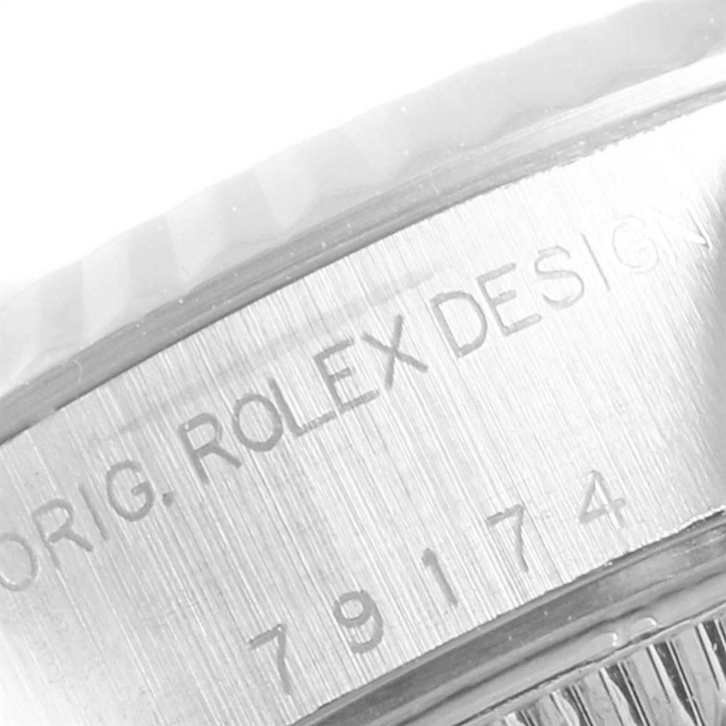 Rolex Datejust Steel White Gold Diamond Ladies Watch 79174 Box Papers 2