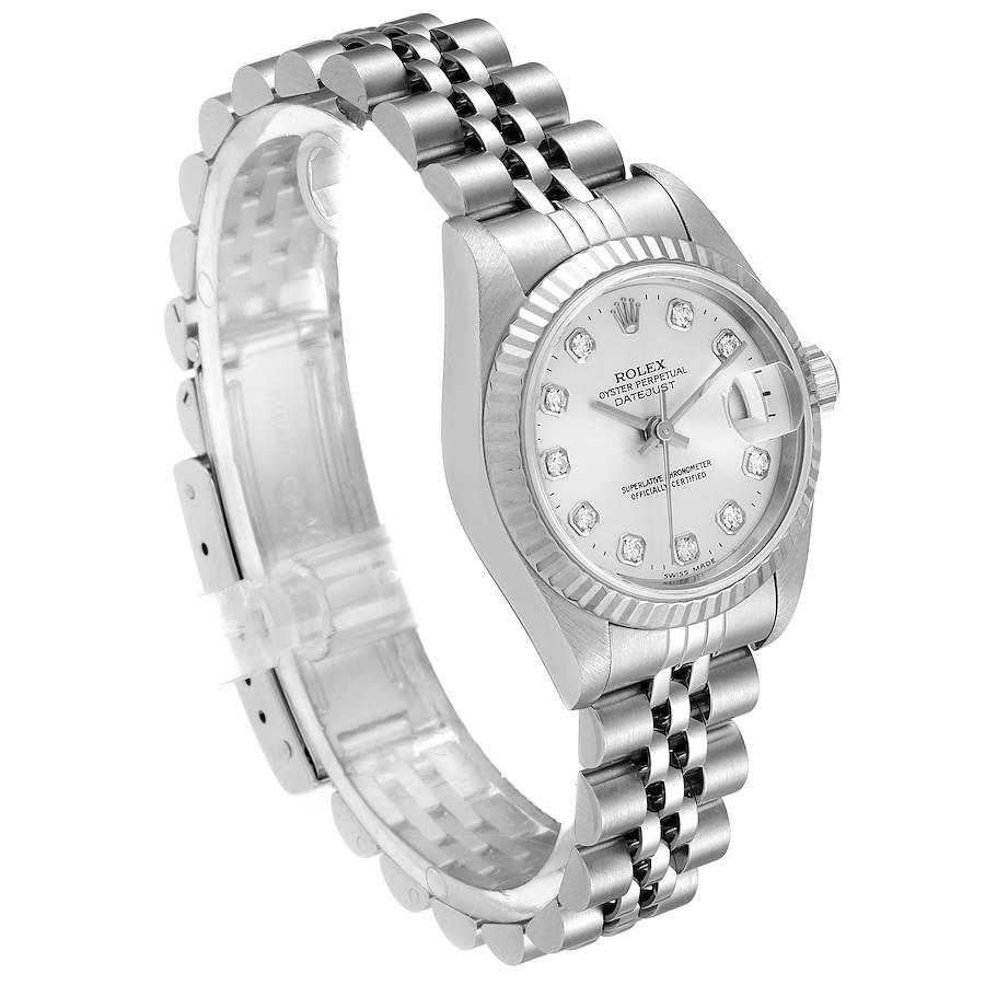 Rolex Datejust Steel White Gold Diamond Ladies Watch 79174 In Excellent Condition In Atlanta, GA