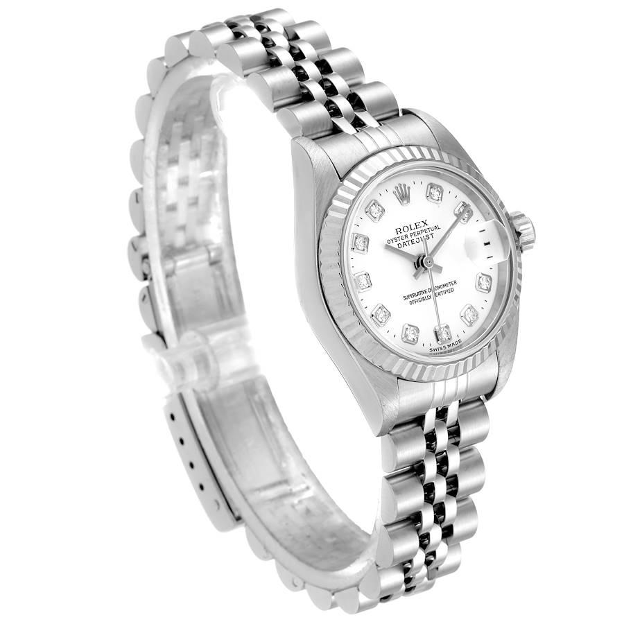 Rolex Datejust Steel White Gold Diamond Ladies Watch 79174 In Excellent Condition In Atlanta, GA