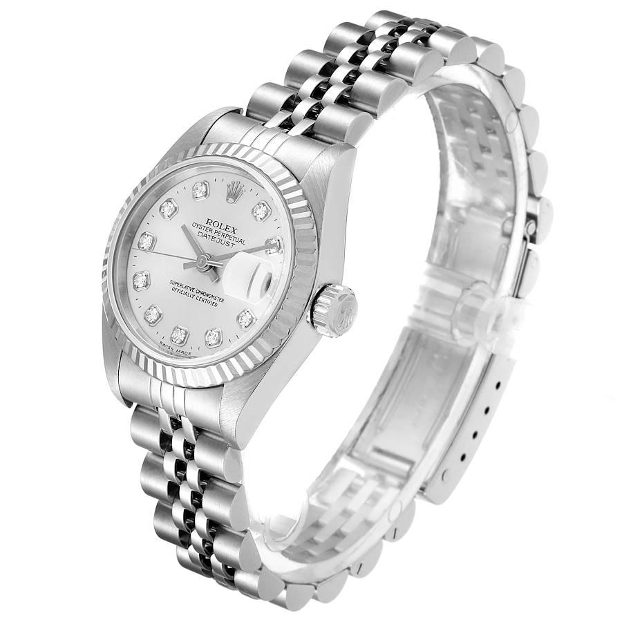 Women's Rolex Datejust Steel White Gold Diamond Ladies Watch 79174