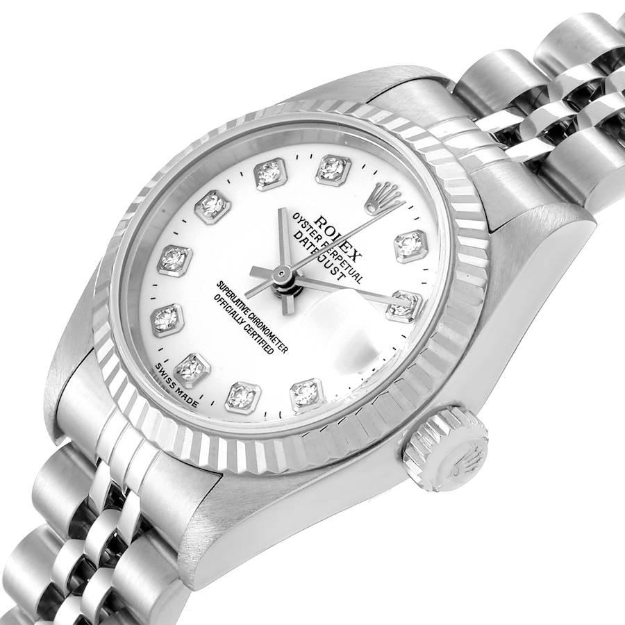 Rolex Datejust Steel White Gold Diamond Ladies Watch 79174 1