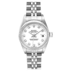 Rolex Datejust Steel White Gold Diamond Ladies Watch 79174