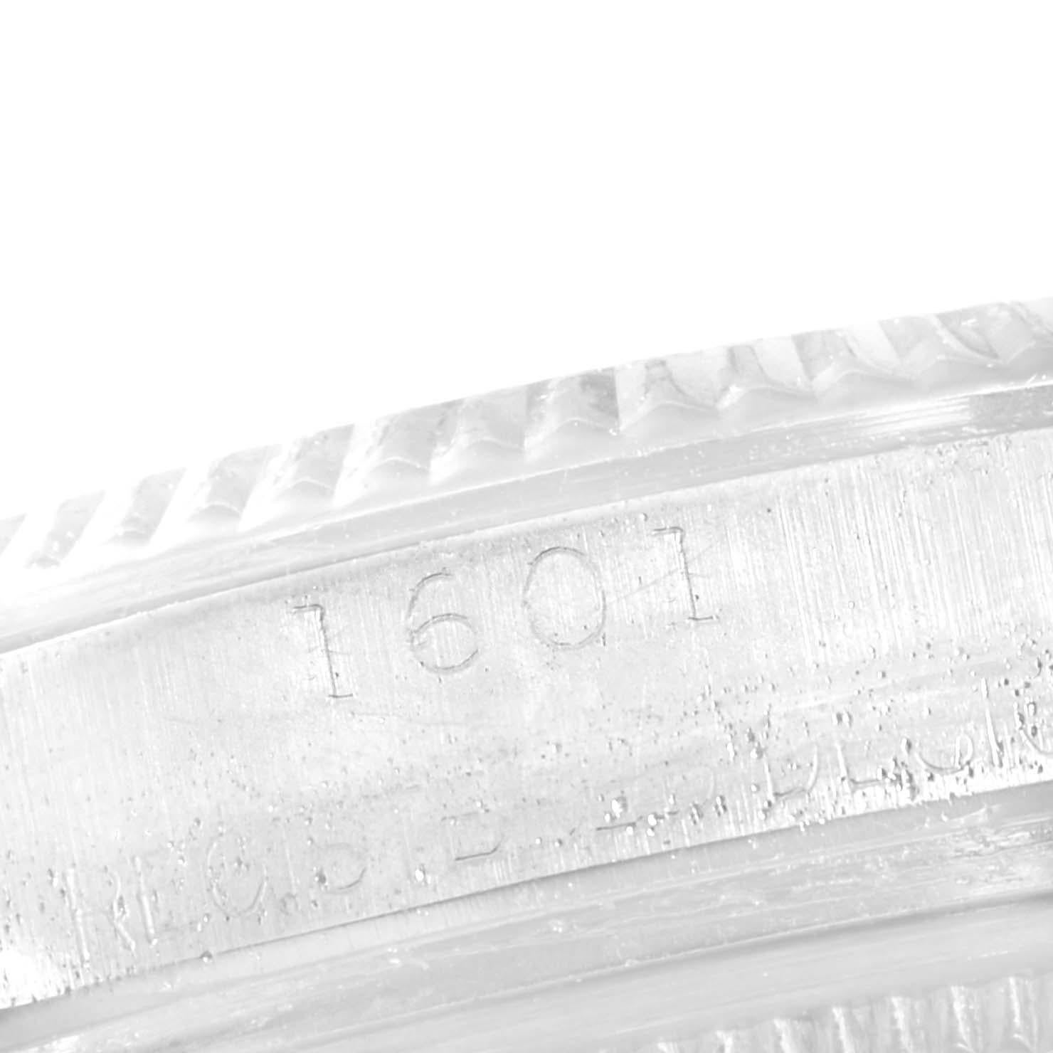 Rolex Datejust Steel White Gold Fluted Bezel Vintage Steel Watch 1601 For Sale 2