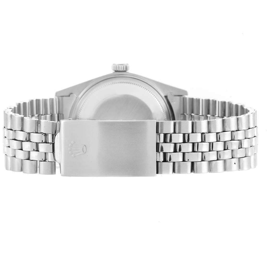 Rolex Datejust Steel White Gold Grey Dial Vintage Men's Watch 1601 For Sale 5