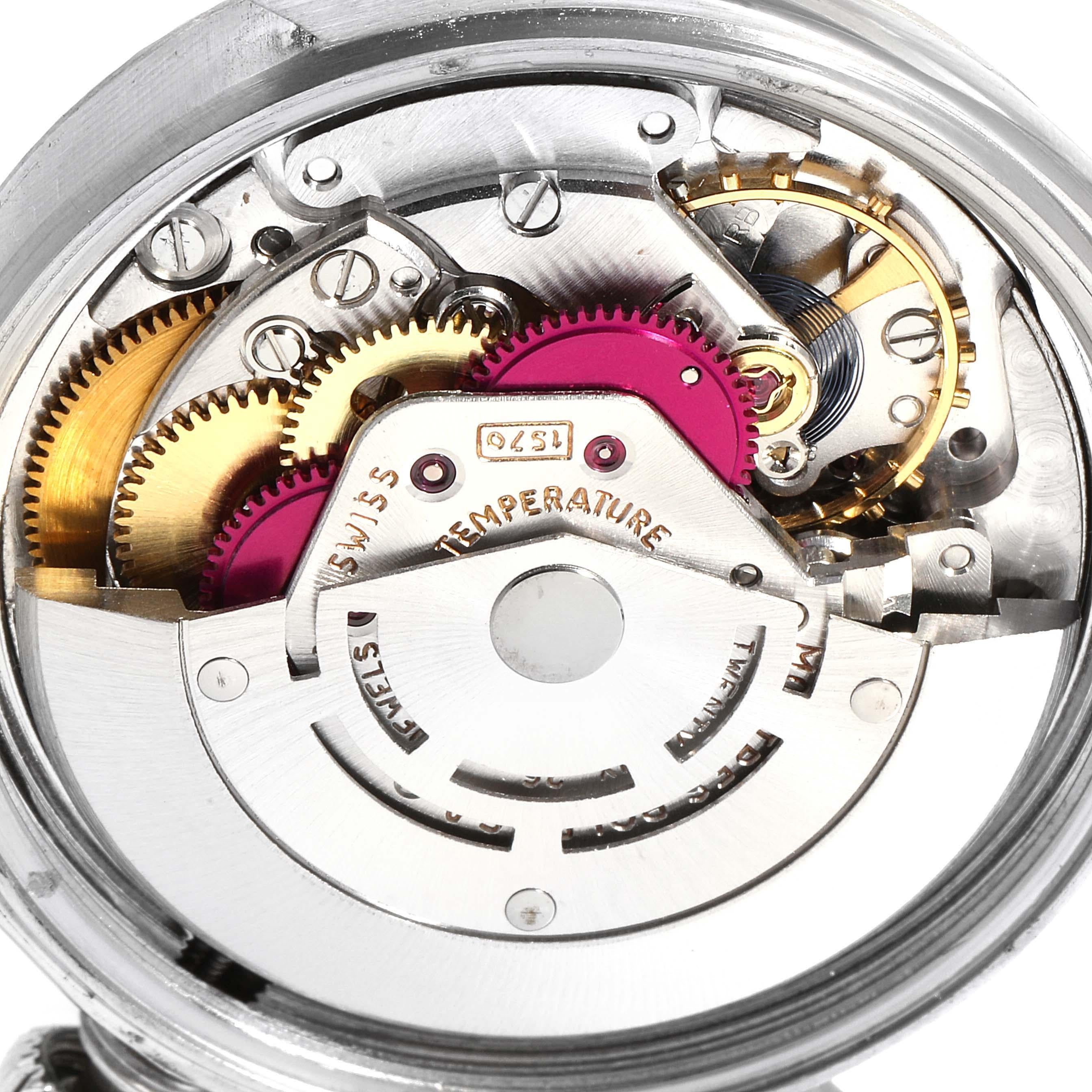 Rolex Datejust Steel White Gold Grey Dial Vintage Steel Watch 1601 For Sale 5