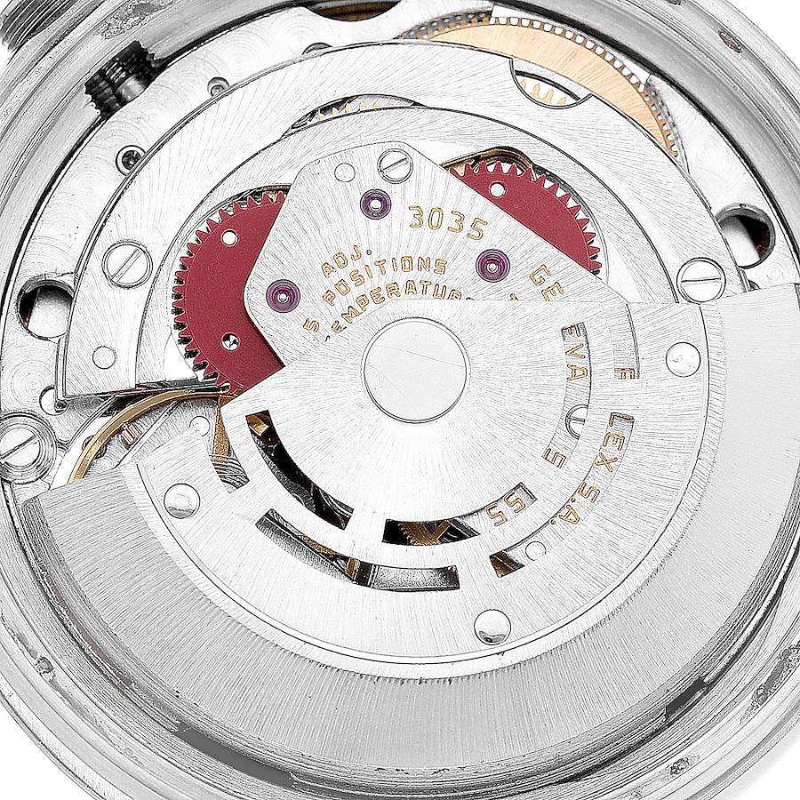 Rolex Datejust Steel White Gold Grey Tapestry Dial Vintage Mens Watch 16014 3