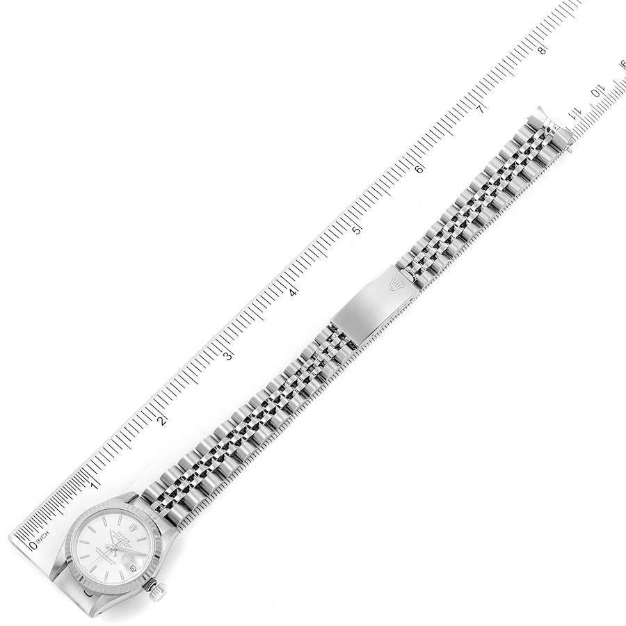 Rolex Datejust Steel White Gold Jubilee Bracelet Ladies Watch 69174 Box Papers For Sale 6