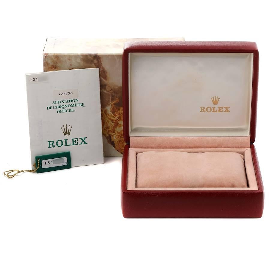 Rolex Datejust Steel White Gold Jubilee Bracelet Ladies Watch 69174 Box Papers For Sale 8