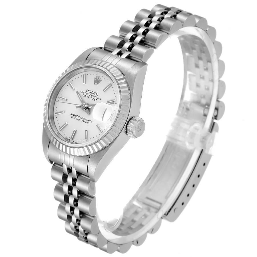 Rolex Datejust Steel White Gold Jubilee Bracelet Ladies Watch 69174 In Excellent Condition For Sale In Atlanta, GA