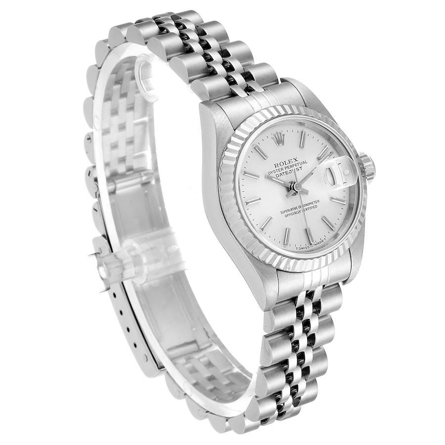 Rolex Datejust Steel White Gold Jubilee Bracelet Ladies Watch 69174 In Excellent Condition In Atlanta, GA