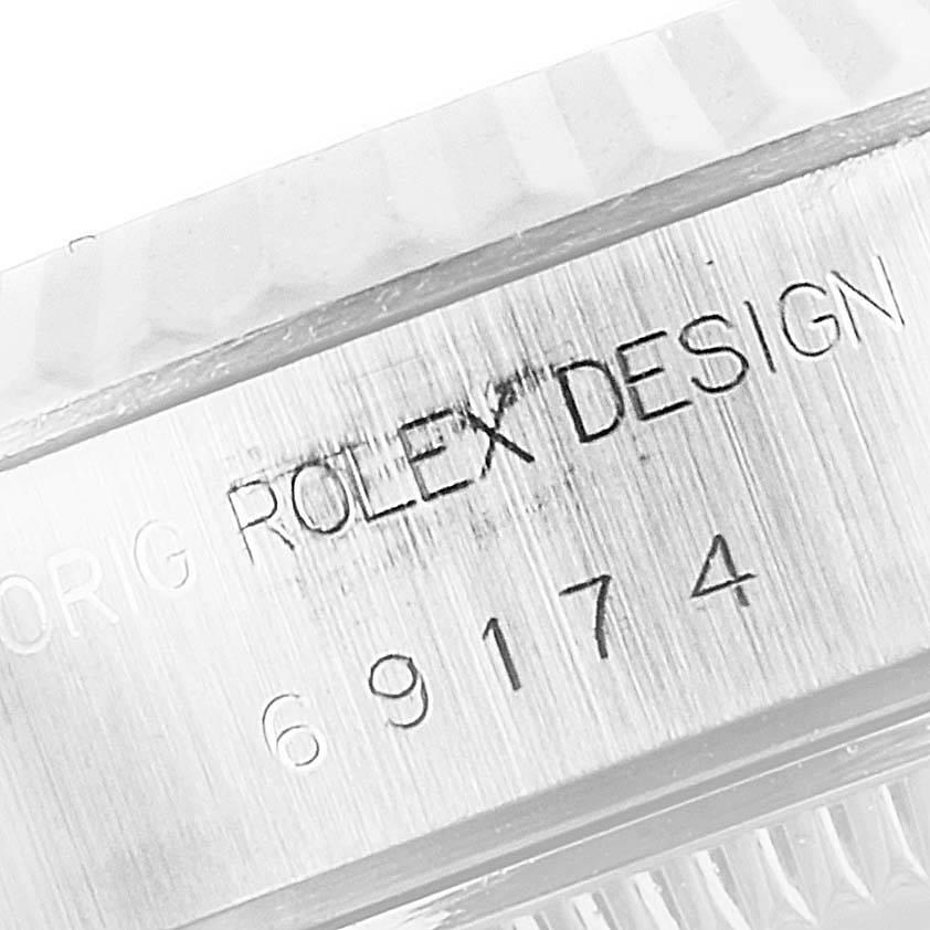Rolex Datejust Steel White Gold Jubilee Bracelet Ladies Watch 69174 For Sale 2