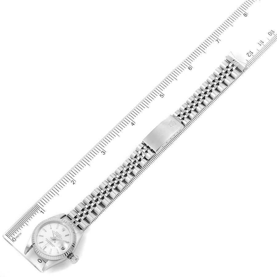Rolex Datejust Steel White Gold Jubilee Bracelet Ladies Watch 69174 Papers 6