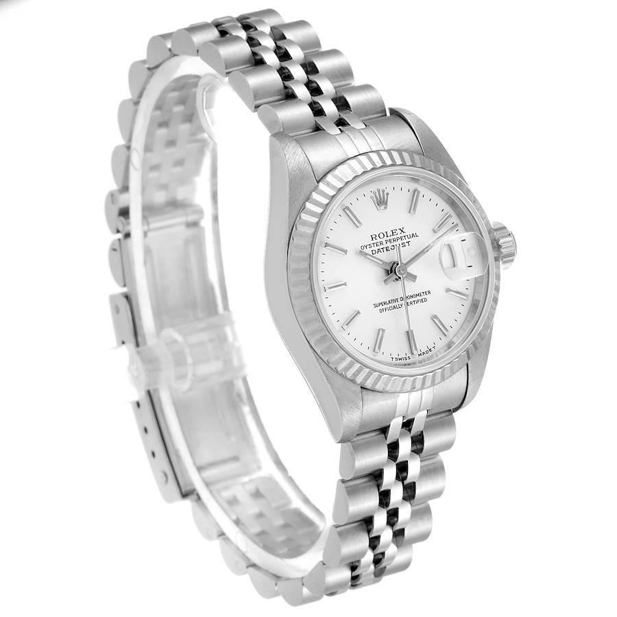 Rolex Datejust Steel White Gold Jubilee Bracelet Ladies Watch 69174 Papers In Excellent Condition In Atlanta, GA
