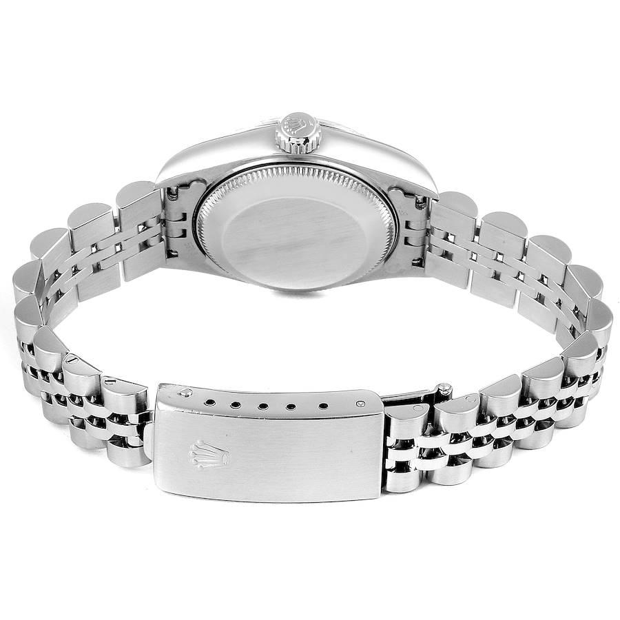 Rolex Datejust Steel White Gold Jubilee Bracelet Ladies Watch 69174 Papers For Sale 5