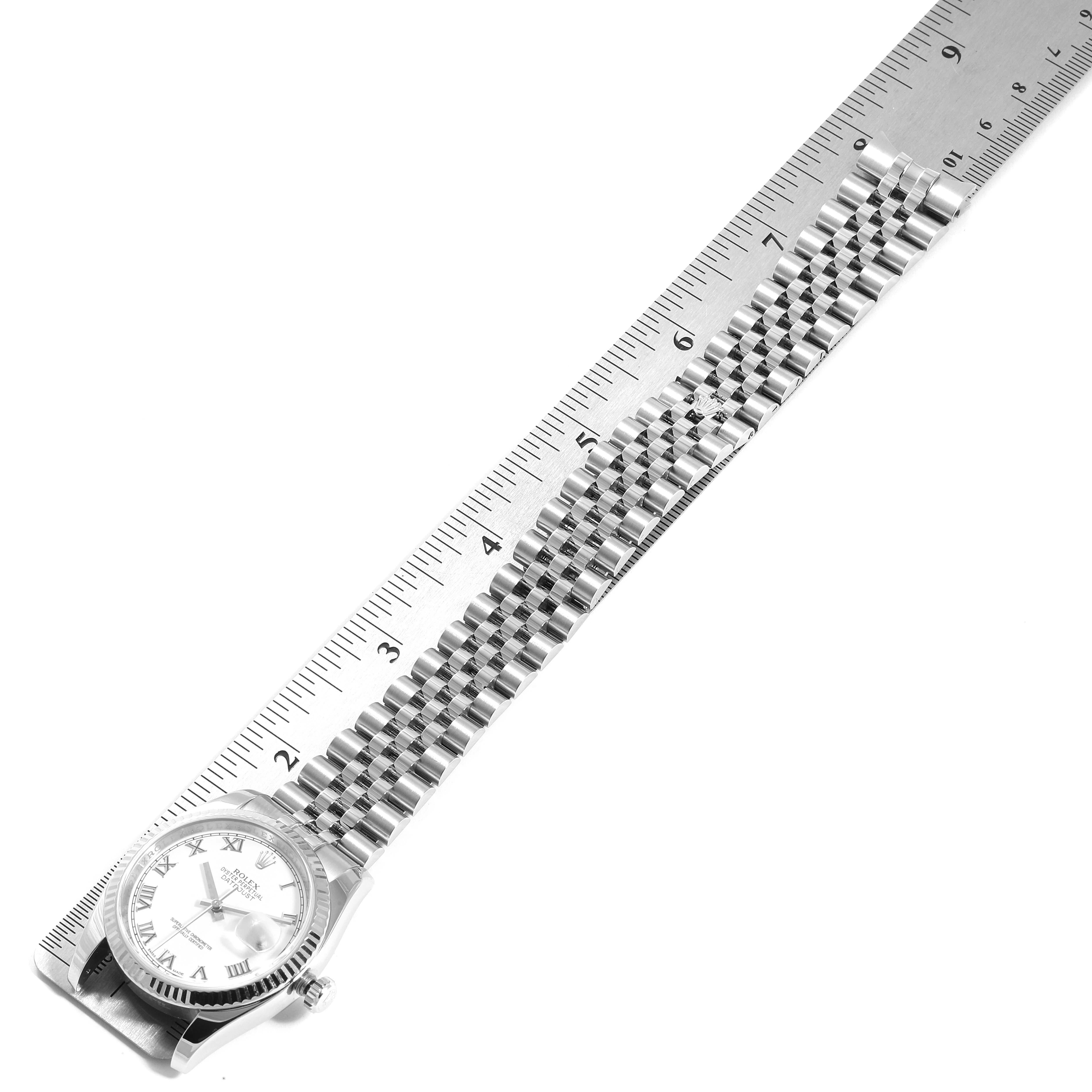 Rolex Datejust Steel White Gold Jubilee Bracelet Men's Watch 116234 For Sale 7