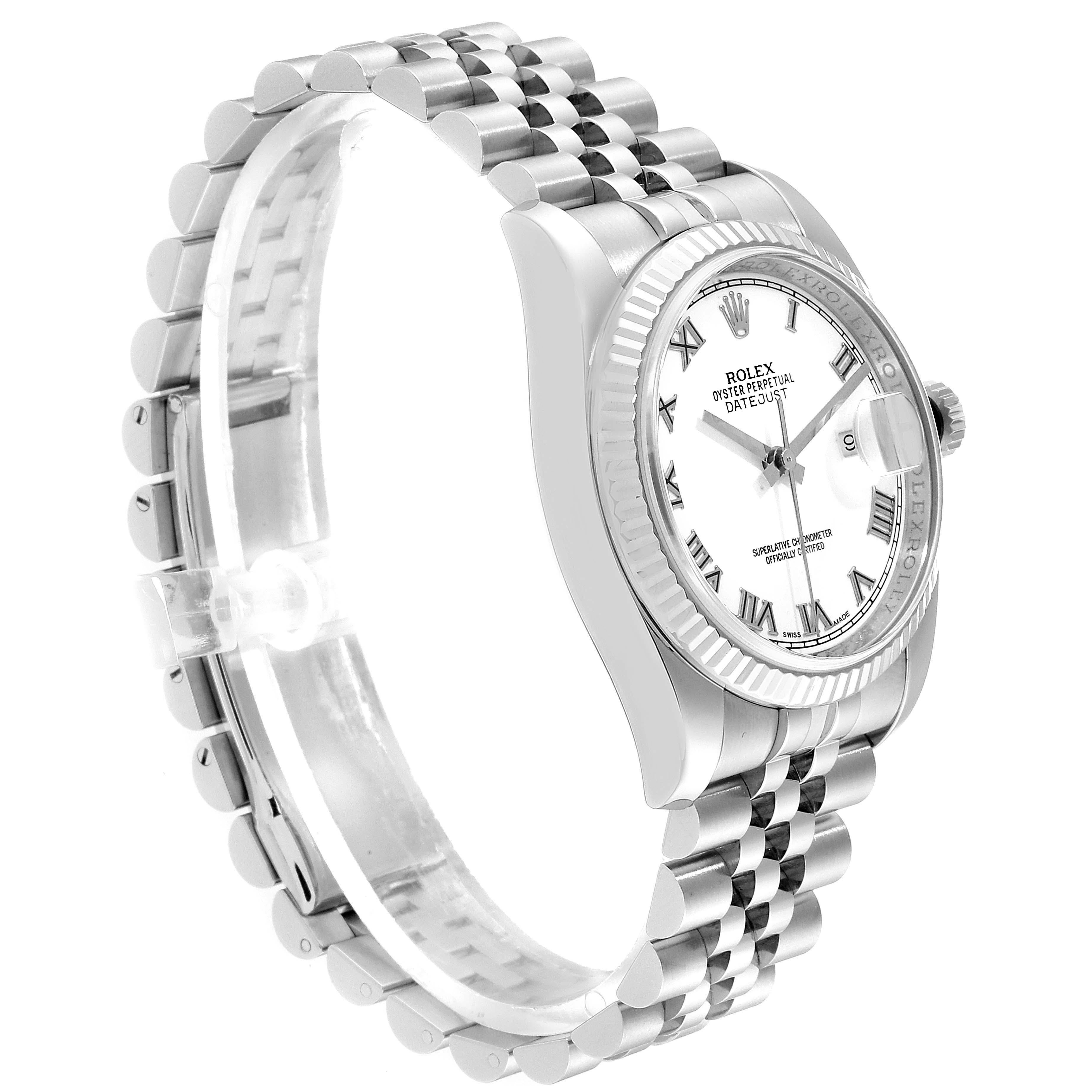 Rolex Datejust Steel White Gold Jubilee Bracelet Men's Watch 116234 In Excellent Condition For Sale In Atlanta, GA