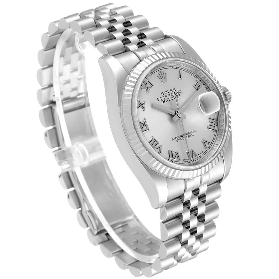 Rolex Datejust Steel White Gold Jubilee Bracelet Mens Watch 116234 In Excellent Condition For Sale In Atlanta, GA