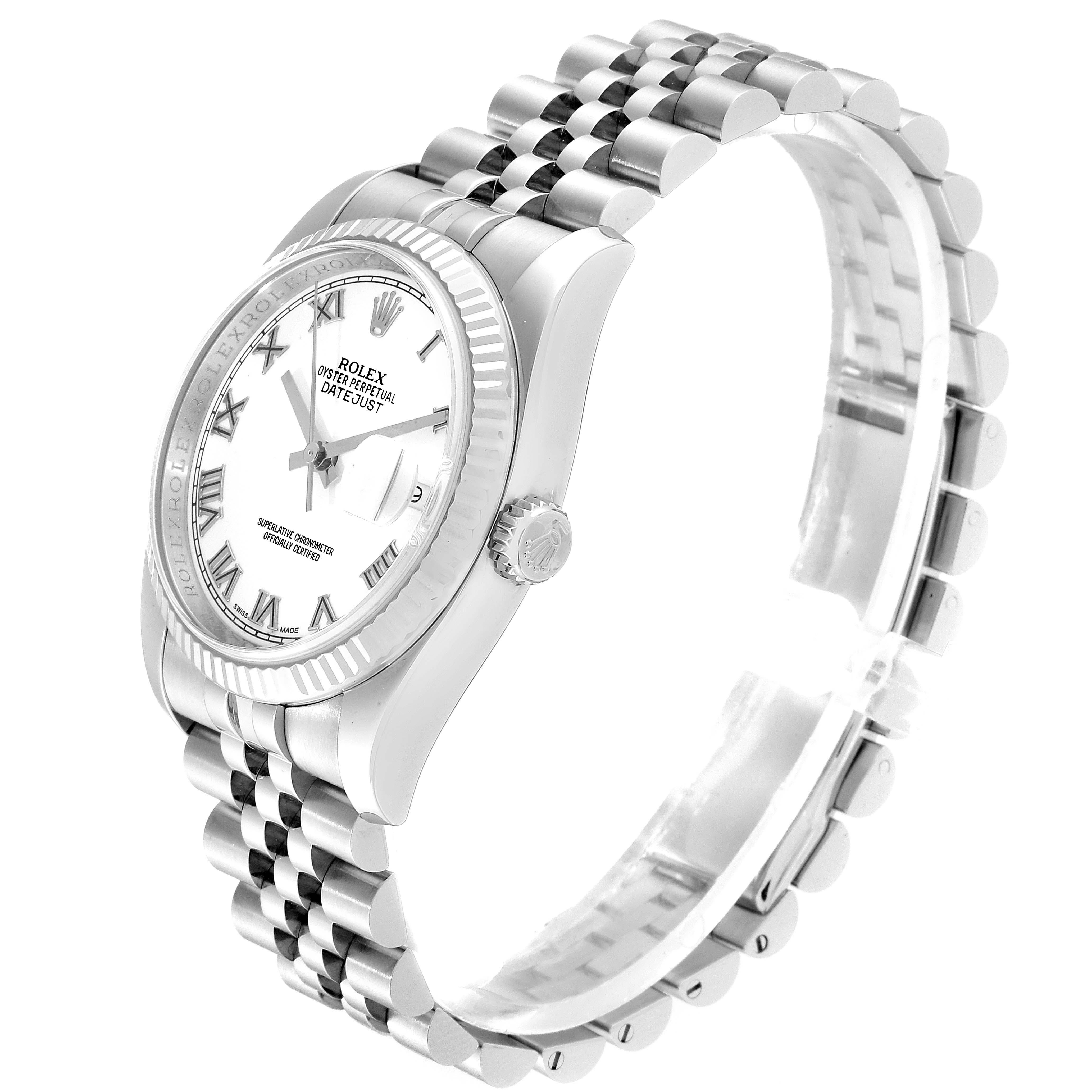 Rolex Datejust Steel White Gold Jubilee Bracelet Men's Watch 116234 For Sale 1
