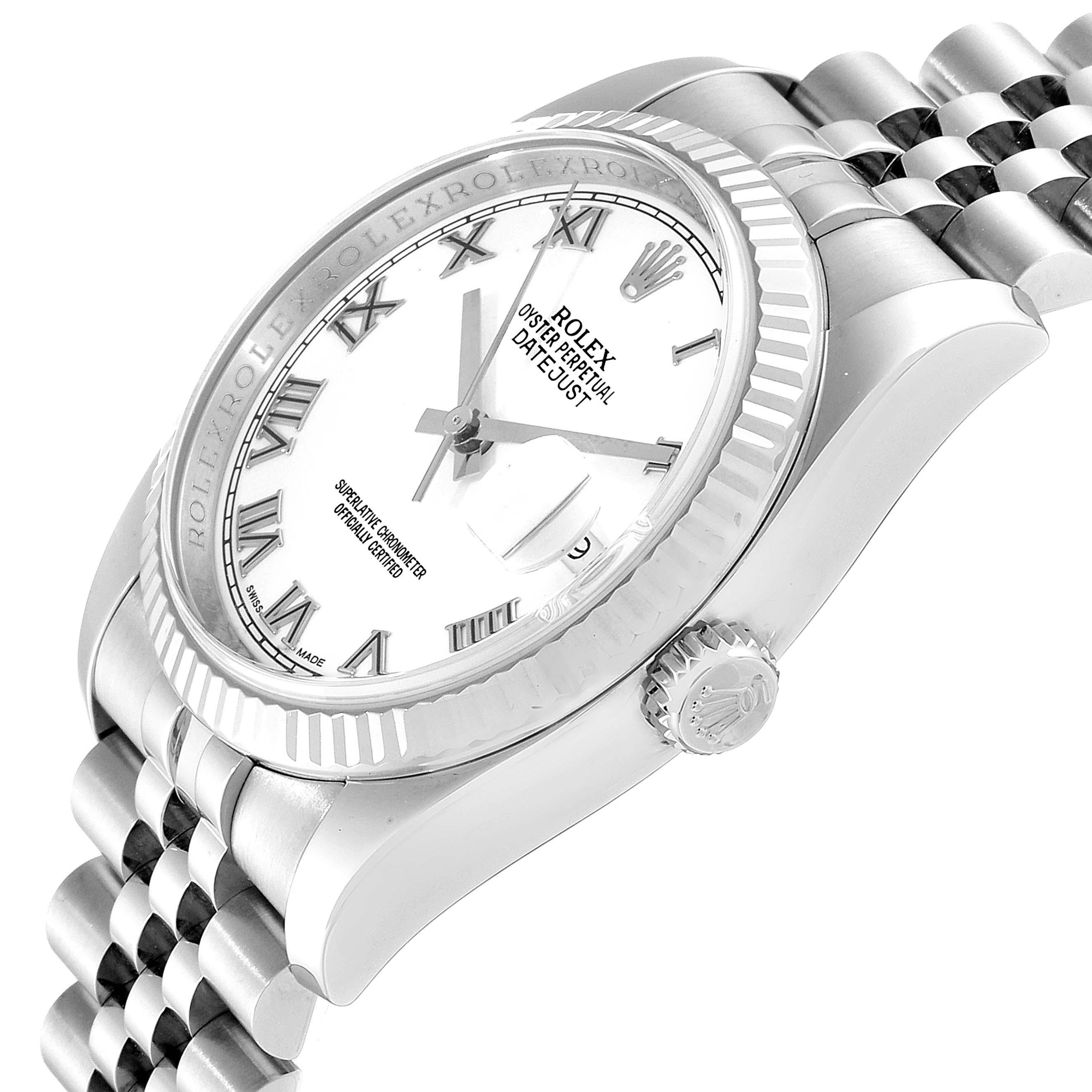 Rolex Datejust Steel White Gold Jubilee Bracelet Men's Watch 116234 For Sale 2