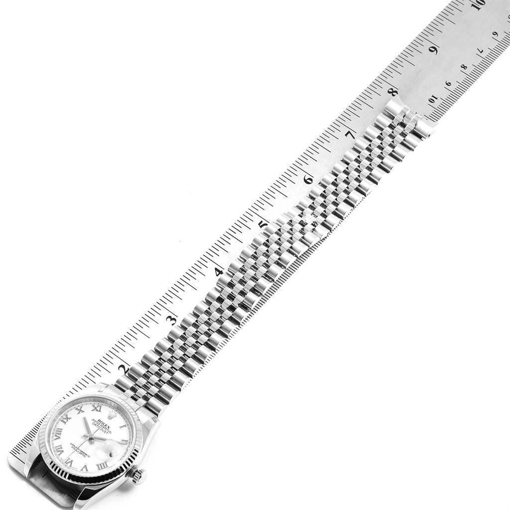 Rolex Datejust Steel White Gold Jubilee Bracelet Watch 116234 For Sale 6