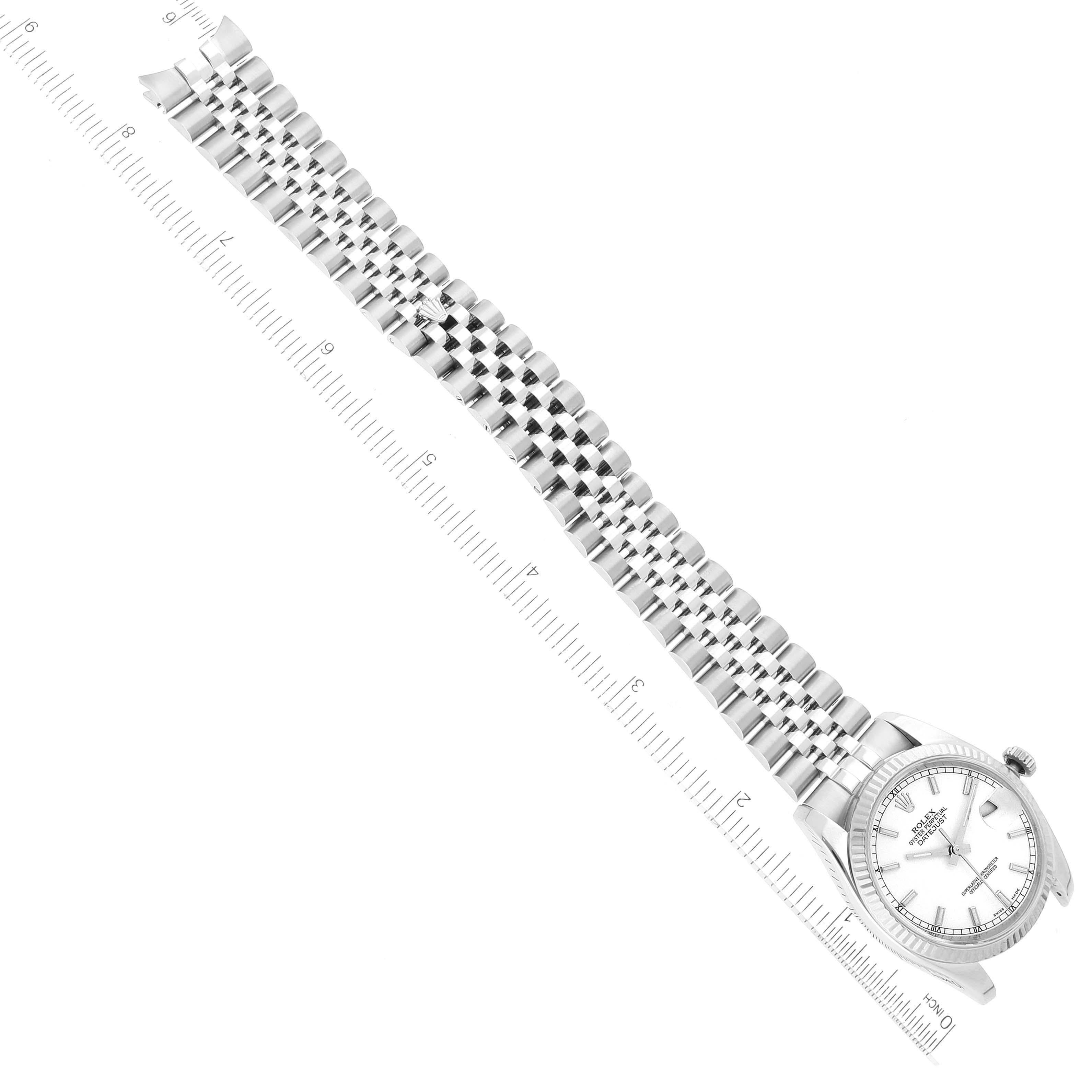 Rolex Datejust Steel White Gold Jubilee Bracelet Watch 116234 6
