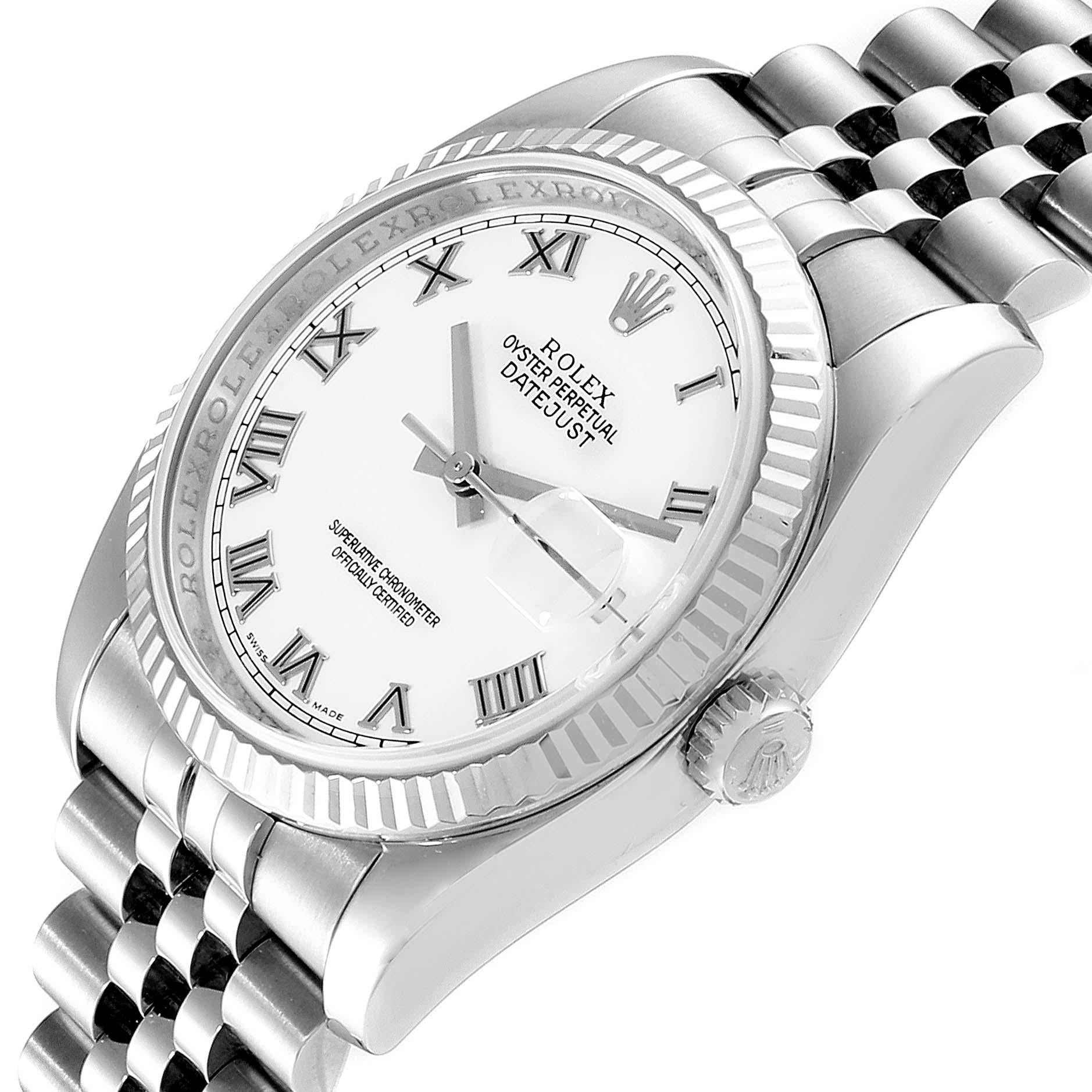 Rolex Datejust Steel White Gold Jubilee Bracelet Watch 116234 For Sale 1