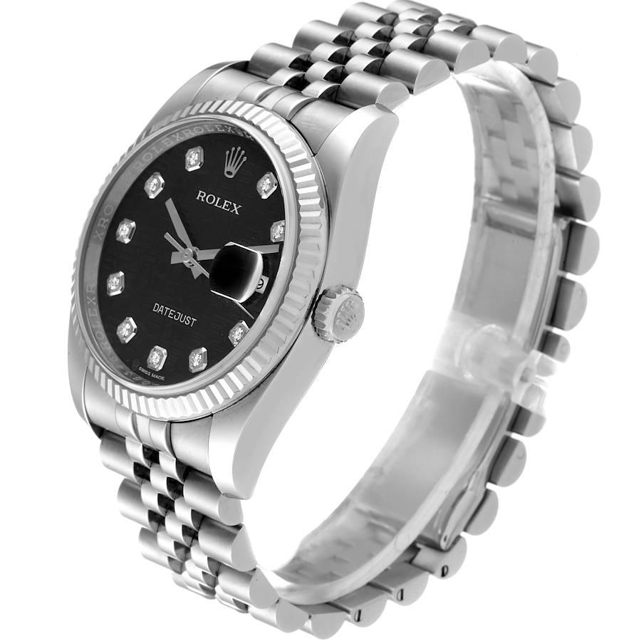 Men's Rolex Datejust Steel White Gold Jubilee Diamond Dial Mens Watch 116234 For Sale