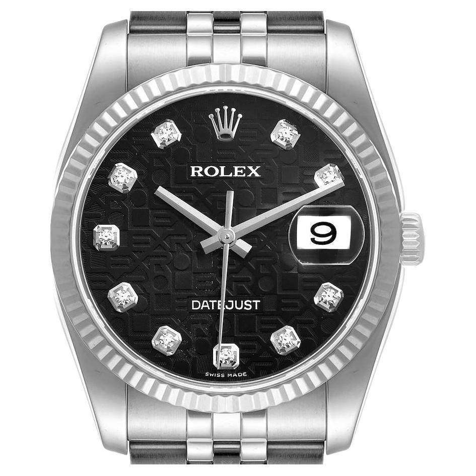 Rolex 116234 Datejust Blue Diamond Dial at 1stDibs