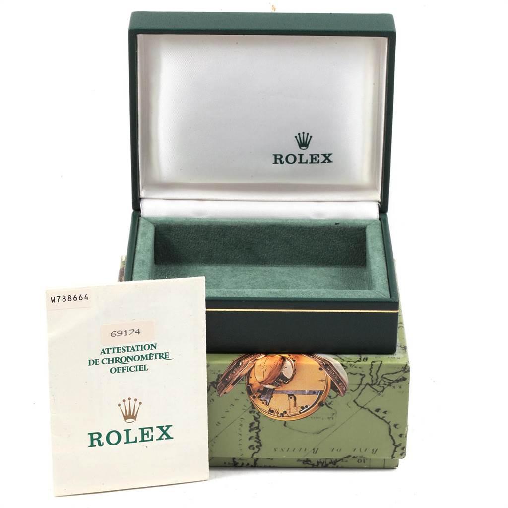 Rolex Datejust Steel White Gold Ladies Watch 69174 Box Papers 8