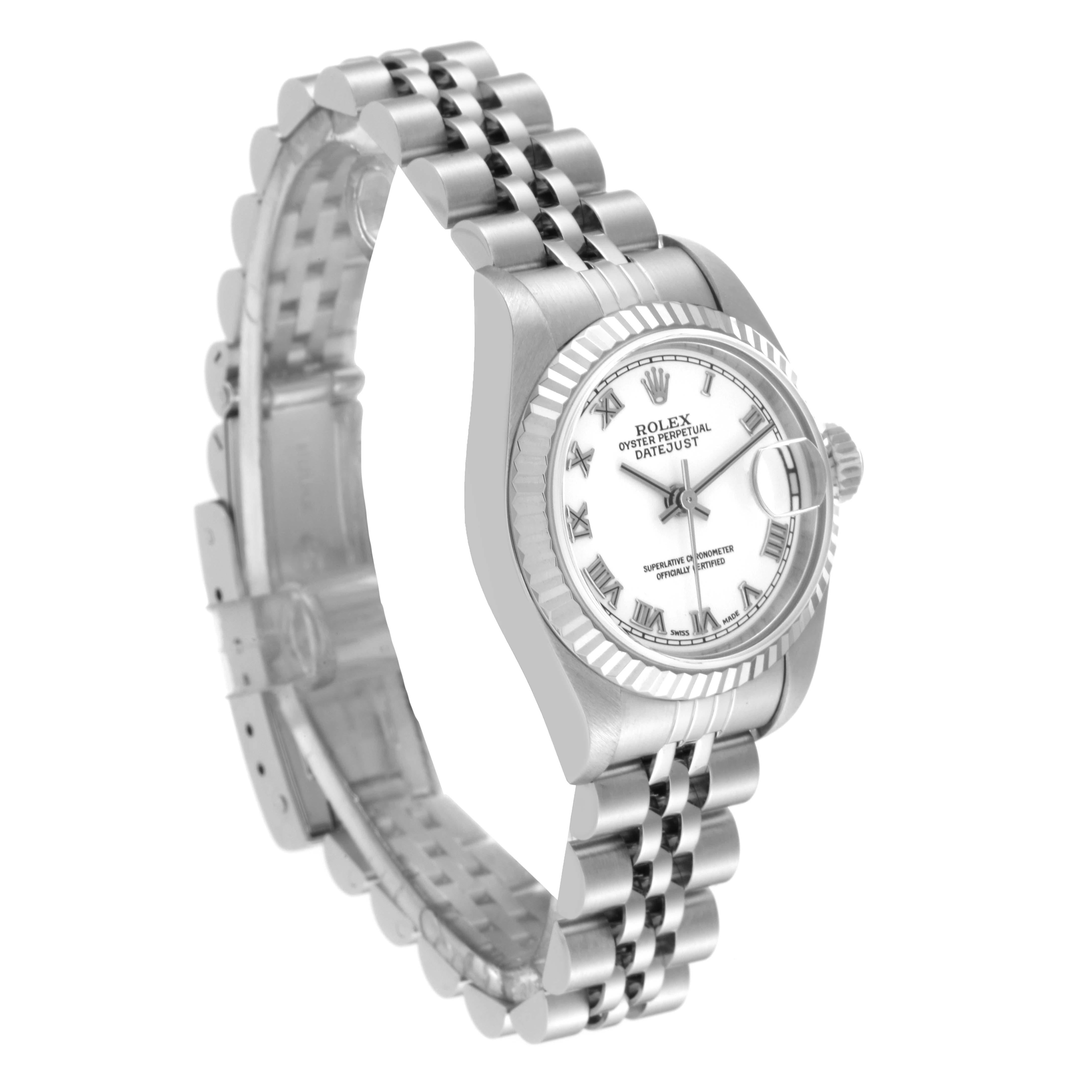 Rolex Datejust Steel White Gold Ladies Watch 79174 Papers In Excellent Condition In Atlanta, GA