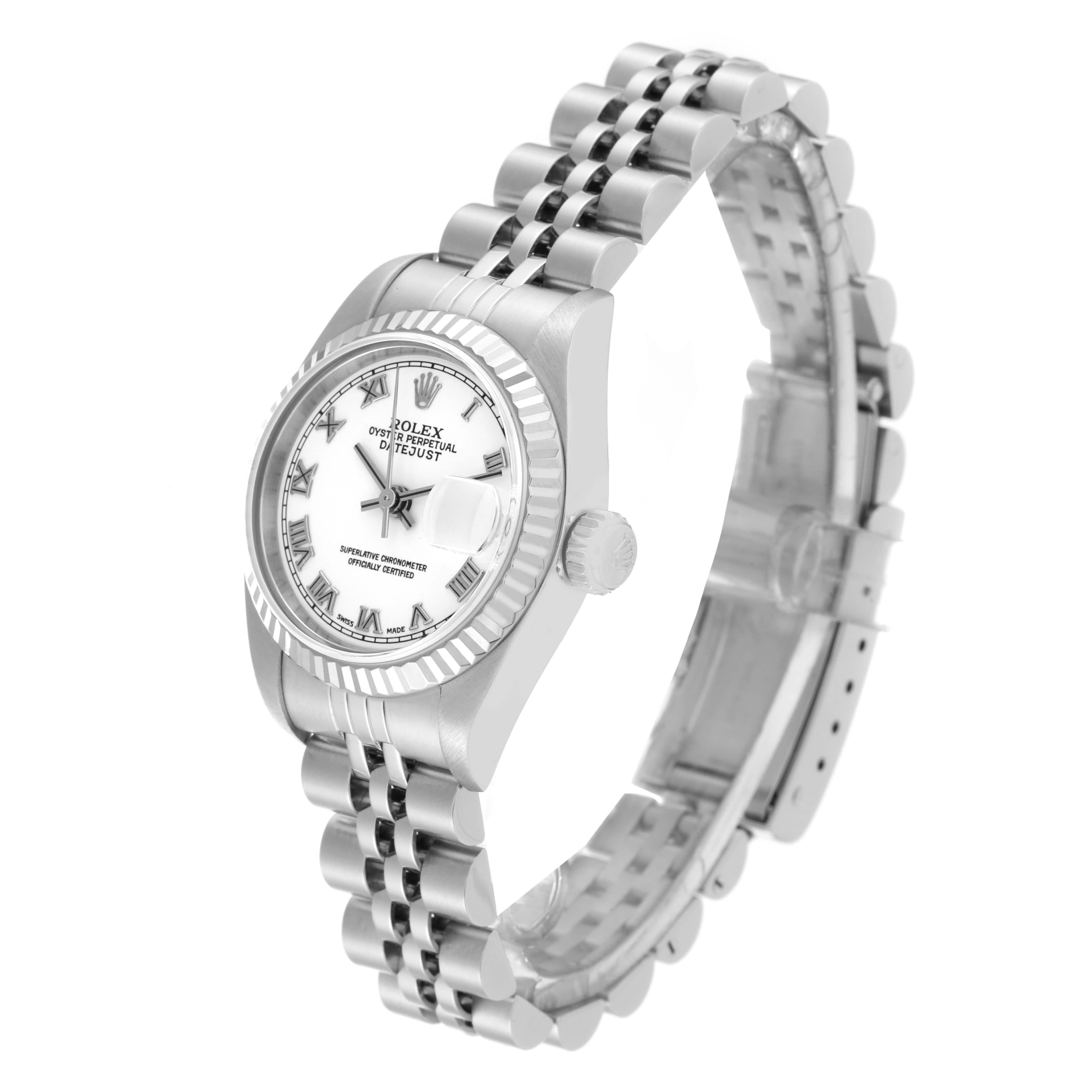 Women's Rolex Datejust Steel White Gold Ladies Watch 79174 Papers