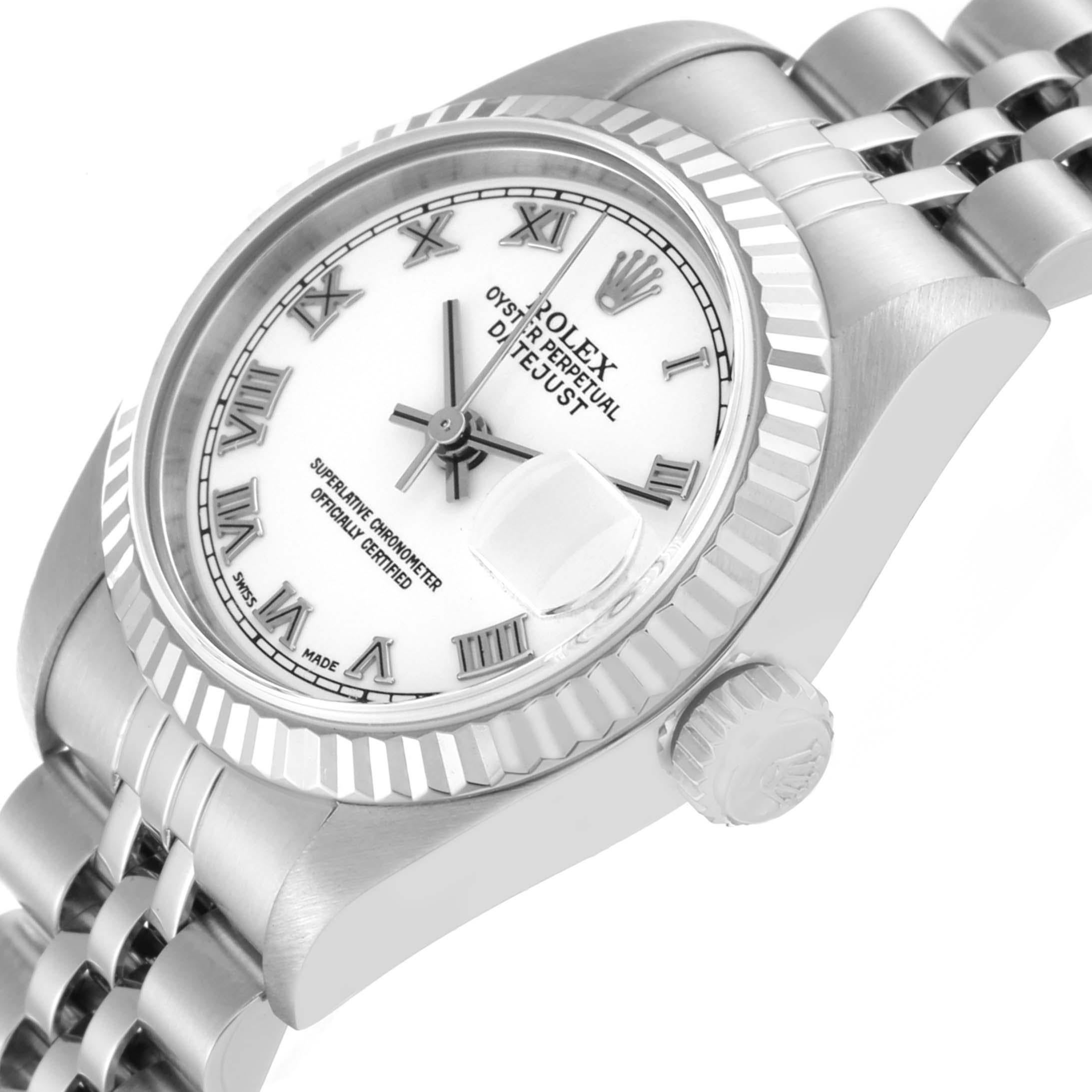 Rolex Datejust Steel White Gold Ladies Watch 79174 Papers 1