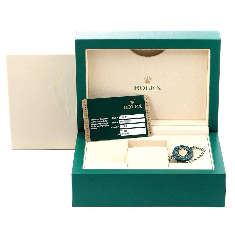 Rolex Datejust Steel White Gold Men's Watch 116234 Box Papers 9