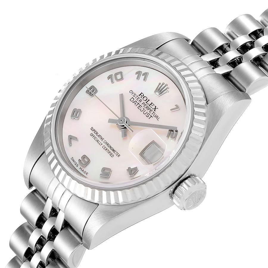 Rolex Datejust Steel White Gold MOP Dial Ladies Watch 79174 Box Papers For Sale 1