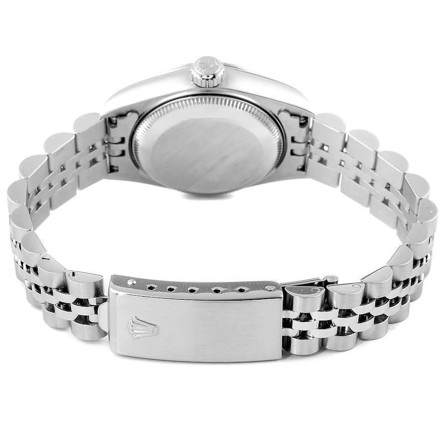 Rolex Datejust Steel White Gold MOP Diamond Dial Ladies Watch 69174 Box For Sale 5