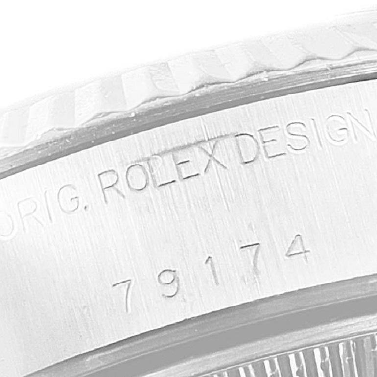 Women's Rolex Datejust Steel White Gold MOP Diamond Dial Ladies Watch 79174