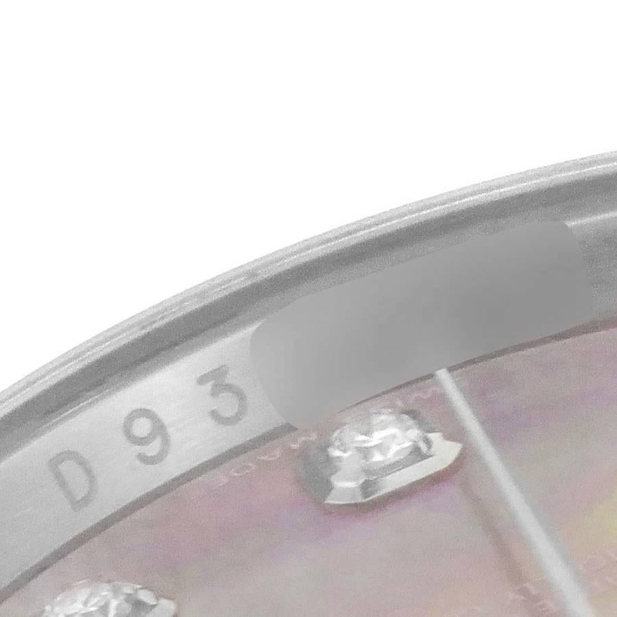 Rolex Datejust Steel White Gold MOP Diamond Men's Watch 116234 Box Papers 3