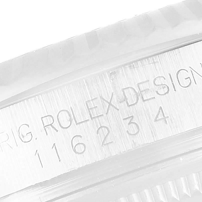 Rolex Datejust Steel White Gold MOP Diamond Men's Watch 116234 Box Papers 4
