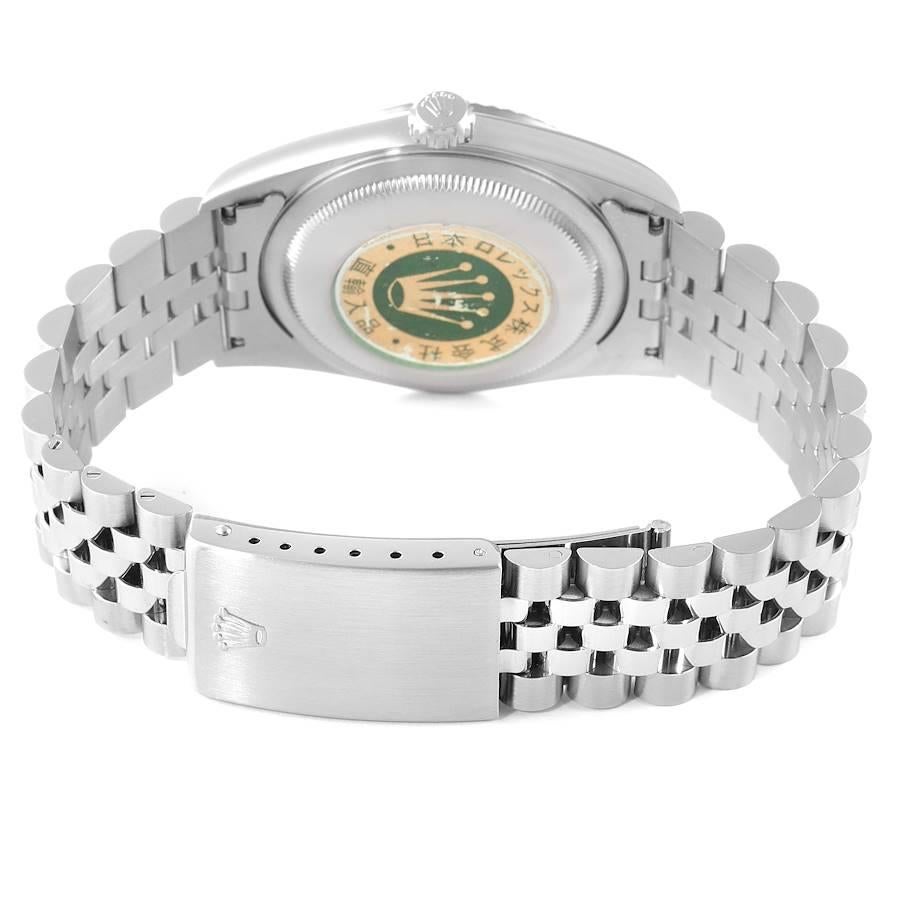 Rolex Datejust Steel White Gold MOP Diamond Mens Watch 16234 2