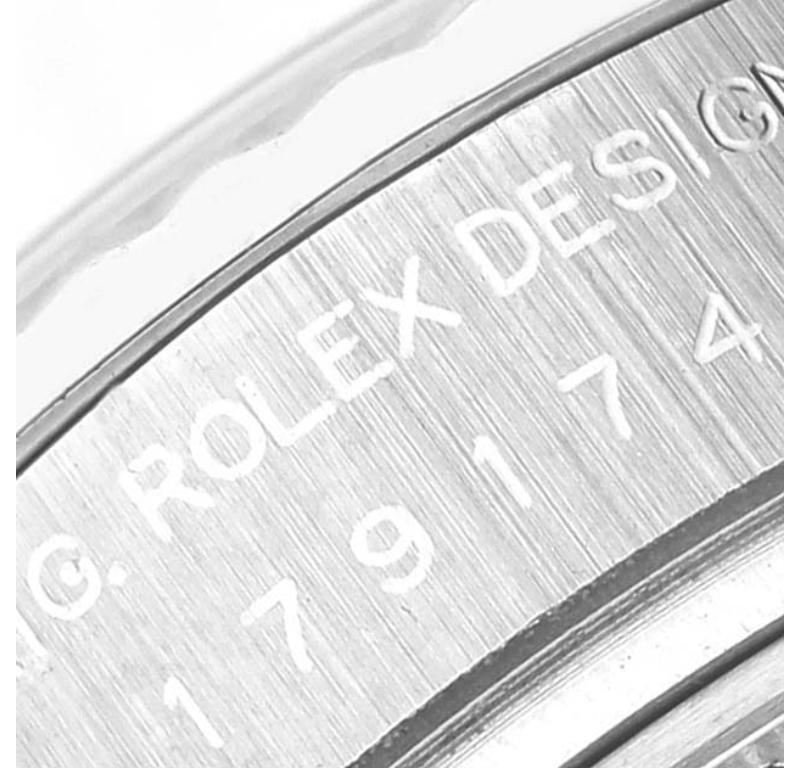 Rolex Montre Datejust en acier et or blanc avec cadran en nacre, pour femmes 179174 en vente 2
