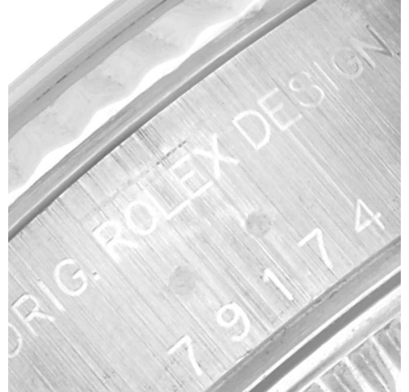 Rolex Montre Datejust en acier et or blanc avec cadran en nacre et diamants, pour femmes 79174 Bon état à Atlanta, GA